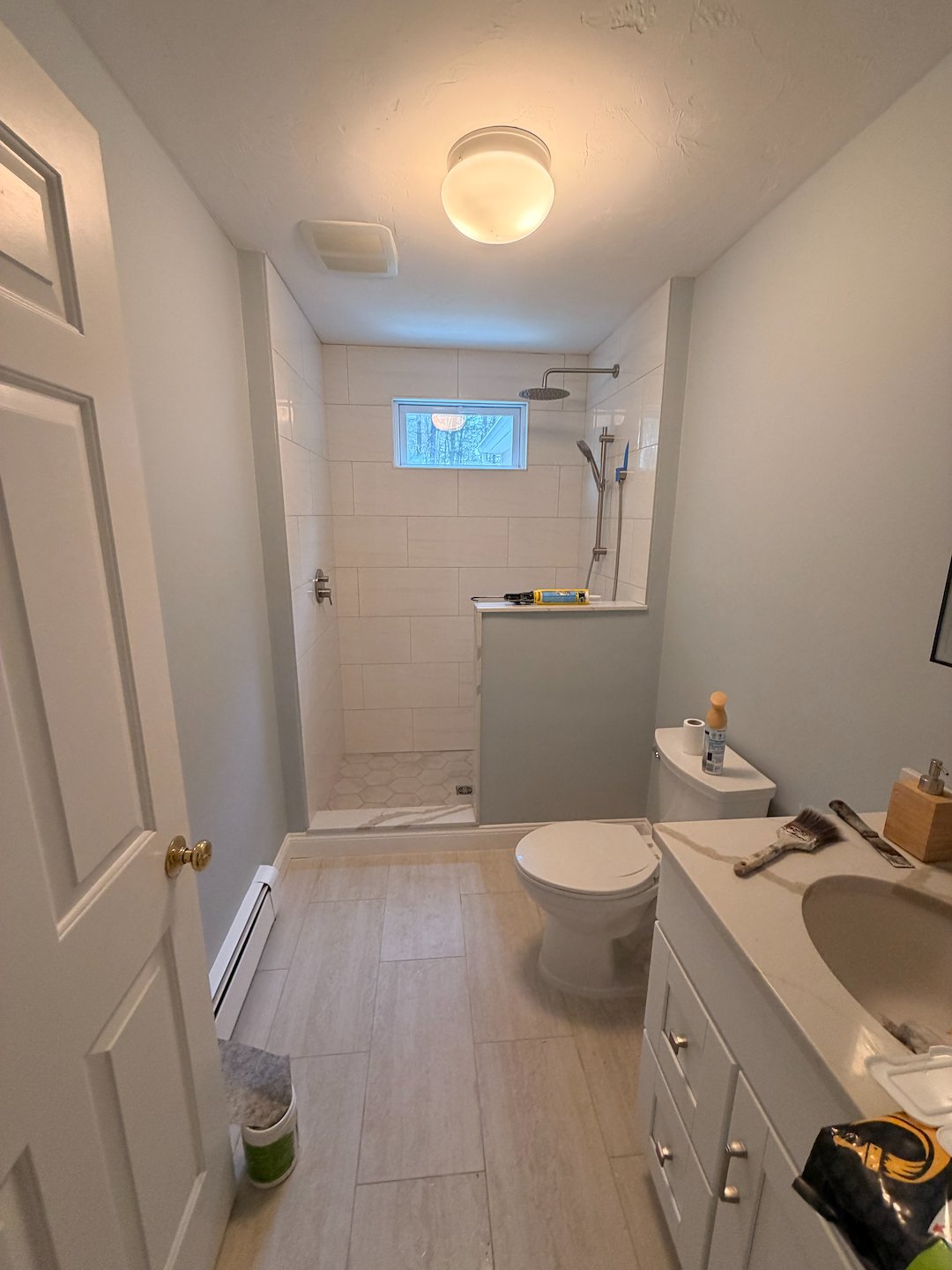 Texture Match & Repaint – Laundry Room & Bathroom in Southborough, MA Thumbnail